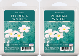 Scentsational Scented Wax Cubes 2.5oz 2-Pack (Plumeria Waters) - £8.75 GBP
