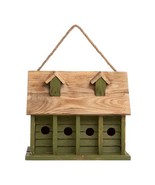 Green Wood Garden Bird House with 1 Compartment and 4 Holes - €122,81 EUR