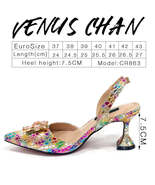 Champagne Color Thin Heels Pointed Toe Crystal Design Ladies Shoes Match... - $3,920.53 MXN