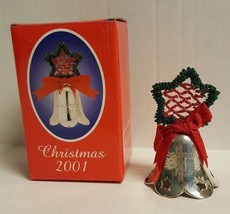 International Silver Co. &quot;Christmas 2001&quot; Engraved Silver Plated Bell NTS - £6.38 GBP