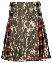 Scottish Digital Camo Kilt With Buchanan Tartan Pleats Scottish Kilt For... - £54.68 GBP+