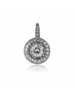 2CT Moissanit Vintage Kunst Deko Ohrringe Zweifarbig 14K Weiß Vergoldet - $98.61 CAD