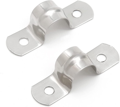 100PCS M12 (1/2 Inch) Stainless Steel Rigid Pipe Hole Strap, U Bracket P... - $14.27 CAD
