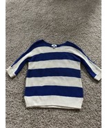 Old Navy Color Block White/Blue Stripes Girls Top Size Large (10-12) Costal - $198.18 MXN