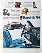 Vintage Rambler Ambassador car ad 1964 original 990 Hardtop Print Ad - $238.56 MXN