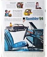 Vintage Rambler Ambassador car ad 1964 original 990 Hardtop Print Ad - $17.18 CAD