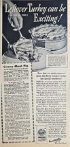 1943 GOLD MEDAL ENRICHED FLOUR-TURKEY-COOKING-CREAMY MEAT PIE-VTG Print ... - $220.63 MXN