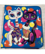 Vintage Lisa Frank Roxi &amp; Rollie Cats Full Size 3 Ring Zipper Binder - $225.00