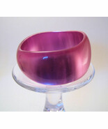 Bangle Bracelet Lucite Shimmering Iridescent Pink  - $13.70 CAD
