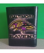 BALTIMORE RAVENS GENUINE LEATHER Trifold Wallet USA - $362.91 MXN
