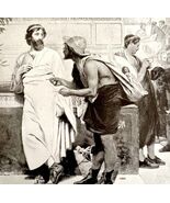 Aristides The Just Banishment 1913 Greek Plate Print 2 Page History DWAA14 - €34,33 EUR