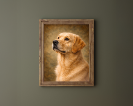 Labrador Retriever Wall Art Printable | Dog Portrait Painting | Digital ... - $3.00