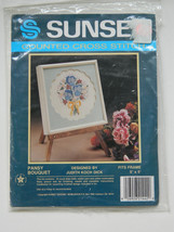 Pansy Bouquet Sunset Counted Cross Stitch Kit New - £10.24 GBP