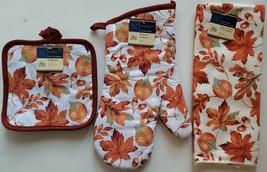 Fall Kitchen Linen Leaves Acorns S21 Oven Mitts Potholders Towels Select... - £2.31 GBP+