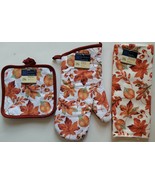 Fall Kitchen Linen Leaves Acorns S21 Oven Mitts Potholders Towels Select... - $2.96+