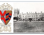 Merton College Oxford University Coat of Arms Embossed DB Postcard V20 - $7.87
