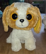 Ty Beanie Plush Boo Boos Cookie Dog Brown Tan White 6&quot; Solid Eye - $31.21