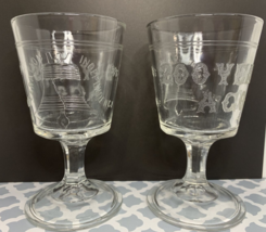 Pair Of Bicentennial Declaration of Independence Glasses Goblets &quot;200 Years Ago&quot; - £12.44 GBP