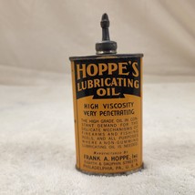 Vintage Hoppe&#39;s Handy Oiler Tin Litho Oil Can Lubricant Philadelphia Pa ~ Empty - £34.55 GBP