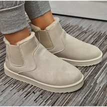 Winter Women Boots New Plus Size Slip-on Solid Snow Fashion Warm Short Boots Lad - £39.18 GBP