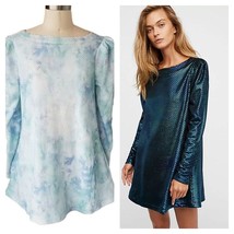 New Free People Diamonds are Forever Mini Dress $128 X-SMALL Petal Combo... - $67.76 CAD
