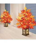 Solar LED Lighted Autumn Maple Tree in Lighted Planter Outdoor Patio Hom... - €37,29 EUR+