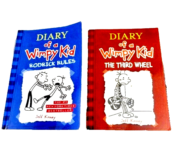 Primary image for Diary of a Wimpy Kid Jeff Kinney Set of Two Paperback Books