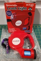 Retractable 12 Ft Dog Leash w/ LED Light &amp; Bag Dispenser - For Dogs Up To 80lb  - £13.71 GBP