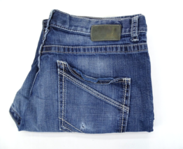 BKE Seth Jeans Hommes 34 x 30 Bleu Moyen Lavage Ample Droit Stretch Délavé - $26.54