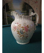 English Ironstone Pitcher Chamber  12&quot; Floral Touches Of Gold [a5L] - €106,38 EUR