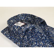 Men's Shirt By CASILA Turkey Cotton Blend Long Sleeves 501570-07 Blue image 2