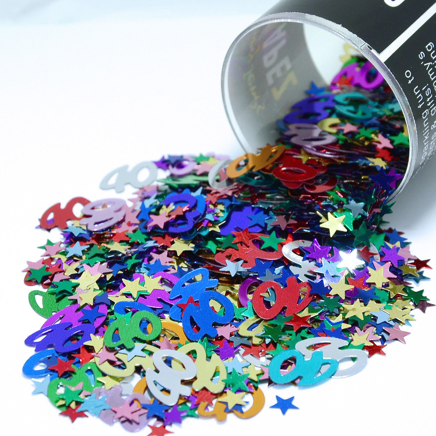 Number 40 and Stars Multicolor Confetti Bag 1/2 Oz Birthday Party CCP9007 - £3.17 GBP - £23.08 GBP