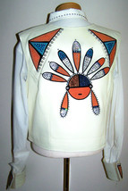 Paulas Place Plus Size Leather Kachina Vest and Blouse Size 16 Extra Lar... - $200.00