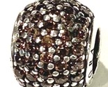 Authentic PANDORA Pave Lights Brown Bead Charm 791051BCZ New  - $53.19