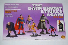 Miller Batman Dark Knight pvc figures set POSTER: Superman/Wonder Woman/Atom/JLA - £16.02 GBP