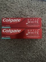 2 Colgate Optic White Toothpaste Stain Fighter Clean Mint Paste 6.0 oz Each - $9.49