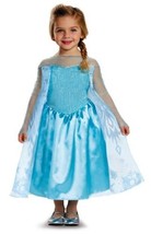 Disguise Disney Frozen ELSA Dress Deluxe Costume Toddler Size Medium 3T ... - $21.94