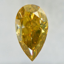 Pear Shape Diamond Natural Fancy Brown Loose Real 0.52 Carat SI1 IGI Certificate - £418.16 GBP