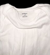 Gerber Baby Onesies Lot of 4 White Bodysuits 3-6 Months Short Sleeve image 2
