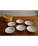 6x Rosenthal Continental Berry Sauce Dessert Bowls White Gold Oval Textured - $713.49 MXN