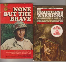 None But Brave &amp; Beardless Warriors &#39;60s WWII movie tie-ins VG+ - £12.75 GBP