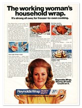 Reynolds Wrap Working Woman&#39;s Aluminum Foil Vintage 1973 Full-Page Magazine Ad - £7.58 GBP