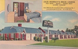 Jack Murray&#39;s Brick Cabins Jacksonville Florida FL 1941 Postcard D25 - £2.38 GBP