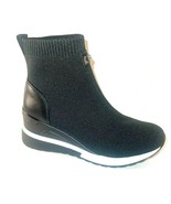 Renato Garini EX9205 Black Mid Wedge High Top Slip On Fashion Sneaker - £103.36 GBP