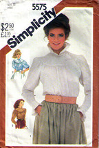 Vintage 1982 Misses&#39; Loose-Fitting BLOUSE Simplicity Pattern 5575-s Size 12 - £9.48 GBP