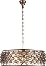 Pendant Light MADISON 8-Light Polished Nickel Silver Gray Faceted Royal-Cut - £1,602.86 GBP