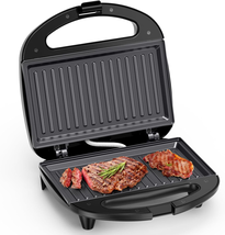 ABS07 Sandwich Maker, 2 Slice Grilled Cheese Maker with Non-Stick Grill ... - $27.98