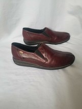 Rieker Tex Leather Burgundy Slip On Shies Women 40/US 9 - $44.55