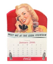 Coca Cola 2000 Calendar Mini Magnetic Magnet 12 Month &#39;Meet Me…” - £6.30 GBP