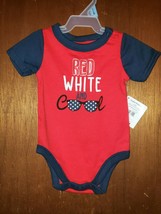 Celebrate! Patriotic Infant One-Piece Bodysuit - New - &quot;Red White and Cool&quot; - $9.67